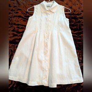 Child's White Linen Dress